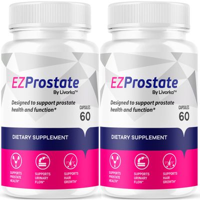 (2 Pack) EZ Prostate Supplement, EZ Prostate Capsules, EZ Prostate Pills, EZ Prostate, EZ Prostate Pills for Men, EZprostate Supplement for Men, EZ Prostate Advanced Formula, 120 Capsules for 2 Months