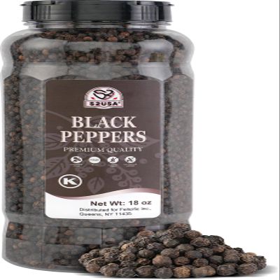 52USA Whole Black Peppercorns, 18oz (Pack of 1), Peppercorns for Grinder Refill, Gluten-Free, Kosher, Non-GMO, All Natural Black Pepper, Perfect for Cooking & Seasoning