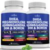 NEW AGE DHEA Supplement - Pregnenolone for Men & Women with DIM, Ashwagandha, Boron, Calcium, Magnesium, Zinc, Vitamin D3 5000iu - Support Capsules - 120 Count view 1