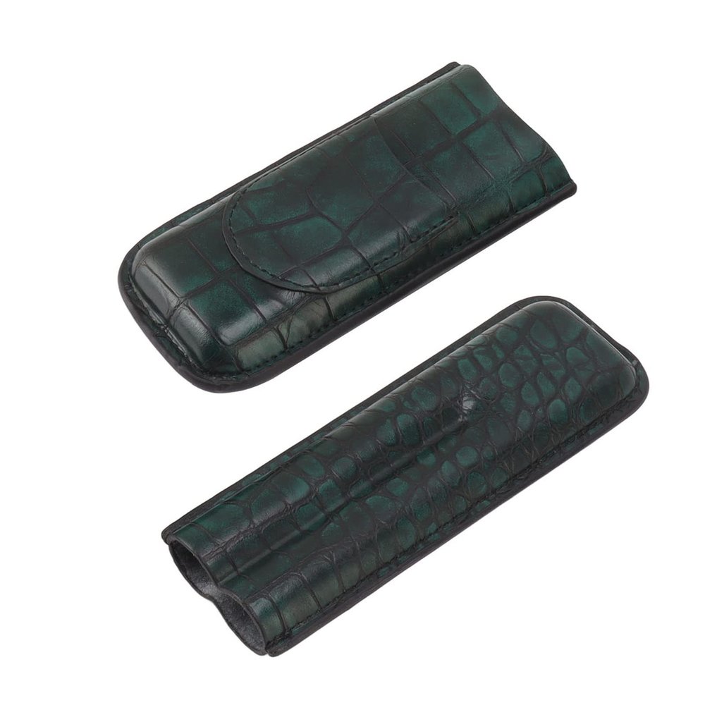 2 Finger Cigar Case Portable ARTIFICIAL LEATHER Cigar Case Box for Men Office Business ARTIFICIAL LEATHER Cigar CaseCigar Case Holder2 Finger Cigar CaseLeather Cigar
