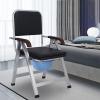RENJJPBO Portable Folding Chair with Built-in Toilet, Commode Chair Shower Chair with Arms and Back Bedside Commode for People with Toilet Chair view 2