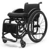 PSYBRYTHIA Portable Aluminium Wheelchairs for Adults, Lightweight Foldable Transport Wheelchair with Handbrakes, Comfortable Customizable Seat Width, 220lbs Weight Capacity(Black,Soft Back) view 1