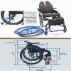 PSYBRYTHIA Portable Aluminium Wheelchairs for Adults, Lightweight Foldable Transport Wheelchair with Handbrakes, Comfortable Customizable Seat Width, 220lbs Weight Capacity(Black,Soft Back) view 4
