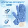 MIG4U Microfiber Dusting Gloves House Cleaning Glove for Blinds, Windows, Shutters, Furniture, and Car, Reusable Lint-Free Blue S/M view 2