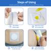 12Pcs Disposable Castor Oil Patches Belly Button 3.15x3.15 inches White view 3