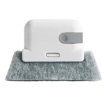 2-in-1 Groove Cleaning Tool Creative Window Groove Cleaning Cloth Cleaning Brush Windows Slot Cleaner Brush Groove Brush(Gray)