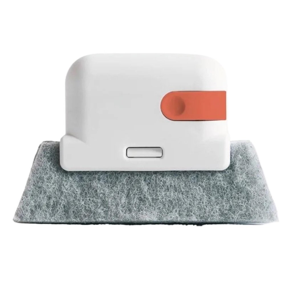 2-in-1 Groove Cleaning Tool Creative Window Groove Cleaning Cloth Cleaning Brush Windows Slot Cleaner Brush Groove Brush(Orange)