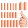 20 Pcs Gel Finger Protectors, Finger Caps Silicone Fingertips Protection, Reusable Soft High Elastic Fingertip Bandages for Relief Fingers Arthritis, Cracked , and Other Fingers Pain(Multi-Size) view 1