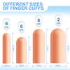 20 Pcs Gel Finger Protectors, Finger Caps Silicone Fingertips Protection, Reusable Soft High Elastic Fingertip Bandages for Relief Fingers Arthritis, Cracked , and Other Fingers Pain(Multi-Size) view 2