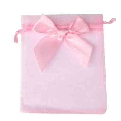 TBALQEN Organza bags,Candy Bags, 10pcs/Lot 9x12cm Organza craft Bags Wedding Party Pouches Jewelry Candy Drawstring Packaging Pouches with Silk(Pink,1 count (Pack of 1))