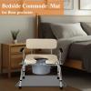 Bedside Commode Mat for Floor Protector - Silicone Bedside Toilet Mats for Seniors with Raised Edge Recyclable Non-Slip Commode Pad Under Portable Bedside Commode Adults Potty Chair (Gray, 24"X20") view 2