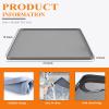 Bedside Commode Mat for Floor Protector - Silicone Bedside Toilet Mats for Seniors with Raised Edge Recyclable Non-Slip Commode Pad Under Portable Bedside Commode Adults Potty Chair (Gray, 24"X20") view 3