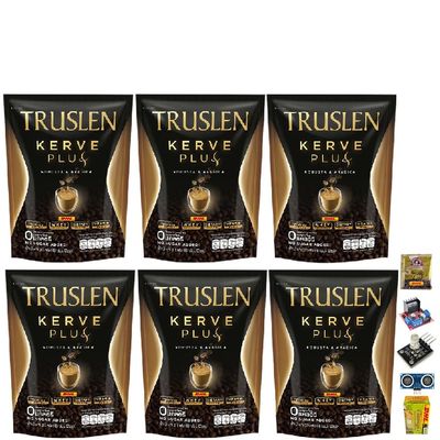 12 Sachets/Pack (216g) Robusta Arabica Roasted Blend Fruit Snack Good Shape TruslenKerve Coffee Plus Intense Delicious Set 6 By Beautygoodshop [Get Free For You Beauty Gifts]