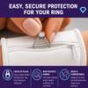 RingHero Wristband Ring Holder: Secure Wedding & Engagement Ring Pouch for Gym, Travel & Work | Prevent Loss & Damage | Hidden Zippered Pocket for Valuables | 4-Way Stretch - White view 2