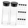 HAKIDZEL 100pcs Toothbrush Head Storage Tube Black Lid Compact Travel Case for Toothbrush Heads for Home and Office Oral Care view 1