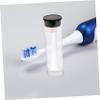 HAKIDZEL 100pcs Toothbrush Head Storage Tube Black Lid Compact Travel Case for Toothbrush Heads for Home and Office Oral Care view 4