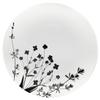10.5 Inch Black and White Plastic Round Dinner Plate Flower Design Elegant Disposable Tableware for Weddings Parties and Events Durable and Reusable Design Perfect for Catering Buffets (70) view 1
