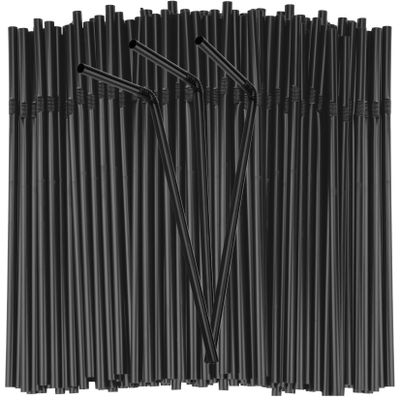 MAQIHAN 150PCS Disposable Plastic Straws - Flexible Bendy Drinking Straws