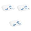 Set of 3 Eggplant Seaweed Plates, 5.4 x 4.3 x 0.8 inches (13.8 x 11 x 2 cm) | Setomonohonpo view 1