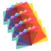 EXAOMBLE 28pcs Iridescent Wrapping Paper Square Wax Paper Cellophane for Decorations Light Sheets