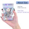 100 Pack Holographic Resealable Plastic Bags for Food Storage, Zipper Bags with Clear Front Window, Packaging Pouch for Small Business (100 Pack, 3x4.8 inch) view 2