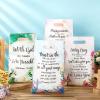 Yinder 200 Pcs Christian Gift Bags with Handles for Women Religious Plastic Bag with Bible Verse Bulk for Church Religious Christian Gifts Inspirational Flower Pouches for Women Party Favor Church view 2