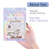100 Pack Holographic Resealable Plastic Bags for Food Storage, Zipper Bags with Clear Front Window, Packaging Pouch for Small Business (100 Pack, 4.4x6.4 inch) view 3