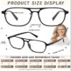 Dccdllo Aviator Reading Glasses for Women Men Men Blue Light Blocking Computer Readers Polit Style Trendy Eyewear Black+Green1.5 view 3