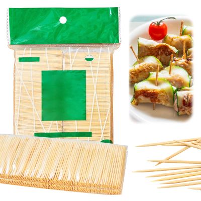 1 Bag 2300P Double-Point Bulk Bamboo Toothpicks - with Reusable Toothpick Holder, for Party, Appetizer, Olive, Barbecue, Fruit and Teeth Cleaning (Bulk 2300 Pieces/Bag)