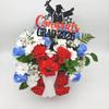 Congrats Grad 2026 Graduation Cake Topper Red Glitter Class of 2026 Cake Topper for 2026 Senior High School/College/University Happy 2026 Graduation Party Cake Supplies Decorations view 2