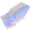 100 Pack Holographic Resealable Plastic Bags for Food Storage, Zipper Bags with Clear Front Window, Packaging Pouch for Small Business (100 Pack, 3.6x6.4 inch) view 1