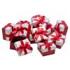 Pearl Miner 2.3 x 2.3 x 1.5 Inches Small Gift Boxes with Red Ribbon Bow, 12 Pack view 1