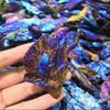 10Pcs Natural Rainbow Titanium Quartz Aura Crystal Cluster Specimen Rock view 1