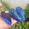 10Pcs Natural Rainbow Titanium Quartz Aura Crystal Cluster Specimen Rock view 2