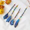 10Pcs Natural Quartz Rainbow Crystal Cluster Broom Magic Stick Titanium view 2