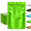 FUNFERY Stand Up Mylar Resealable Bags for Food Storage-Green 4.7x7.9 inch view 1
