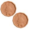 Brown Sugar Softener, Reusable, Softener Alternative for Food Storage Containers, Brown Sugar Saver Disc with Elegant Flowers Rabbit Bee Design view 1