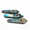 10Pcs Natural Labradorite W/Carb Hole Quartz Crystal Point Wand view 2
