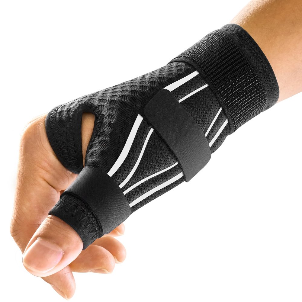 FREETOO Trigger Finger Splint for Thumb, Thumb Brace Right Hand Left Hand for Arthritis Pain and Support, Thumb Spica Splint for Trigger Thumb Tendonitis, Sprain. Fits Palm from 6.2-7.5 XS White
