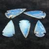 5 pcs opalite Obsidian Arrowhead, Natural Crystal and Healing Stone Flint Rock Arrowhead 1 inch view 2