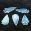 5 pcs opalite Obsidian Arrowhead, Natural Crystal and Healing Stone Flint Rock Arrowhead 1 inch view 3