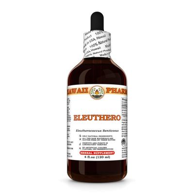 Eleuthero (Eleutherococcus Senticosus) Dry Root Tincture, Made in Hawaii, Raw Materials, All Natural, Vegan, Pure Liquid Extract - 4 fl.oz