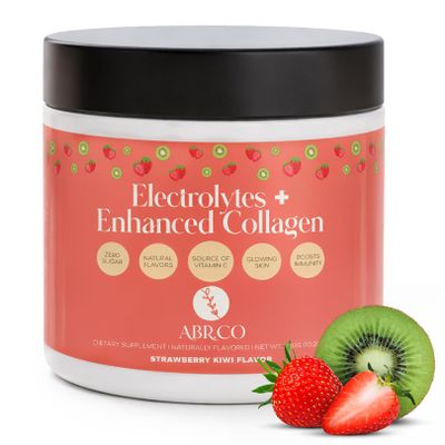 ABR.CO Electrolytes + Collagen Powder | Zero Sugar with Vitamin C for Hydration & Muscle Recovery | 30 Servings | Supplement for Women & Men