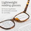 CCVOO Stylish Print Reading Glasses - Blue Light Filter and UV Protection, Square Frames - Readers for Women view 3