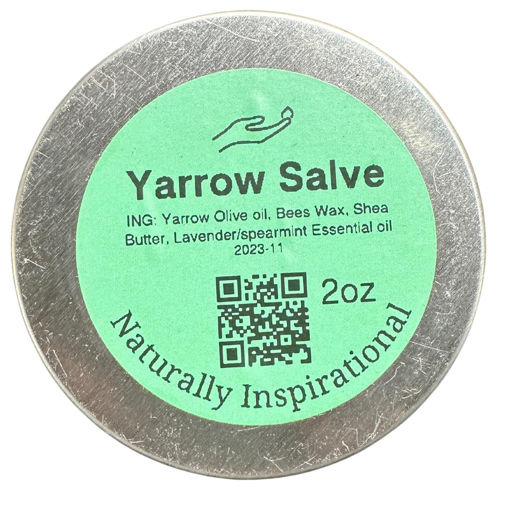 Yarrow Salve Handcrafted by Naturally Inspirational (2oz Tin)