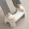 Fdit Toilet Squatting Stool, Improve Defecation Effect, Non Slip Pad, Lightweight Toilet Step Stool, with Stable Bottom, for Travel, Made of PP Material (White) view 2