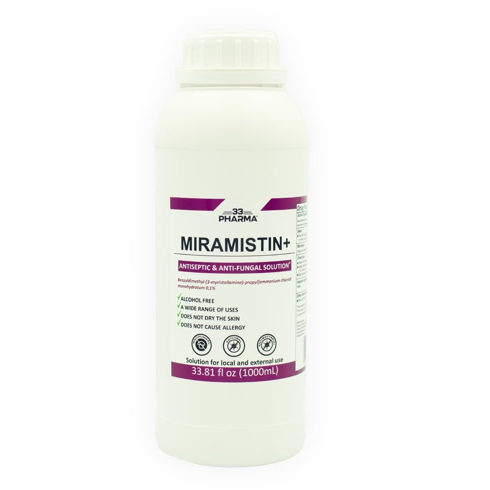 33 Pharma Group Miramistin Plus 1L 33.81 fl oz Unscented Bottle