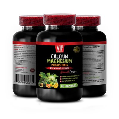 Phosphorus Supplement - Calcium Magnesium Phosphorus - Phosphorus Vitamins, Phosphorus for Bones, Natural Phosphorus Supplement, Phosphorus and Calcium Balance 1 Bottle 60 Capsules