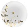 10.5 inch Gold and White Plastic Round Dinner Plate Flower Design Elegant Disposable Tableware for Weddings Parties and Events Durable Stylish and Reusable Design Catering Buffets (40) view 1