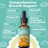 TallTrek Height Growth Supplement Drops for Kids - Teens Bone Growth Height Increase and Maximizer Immune Health Drops with Vitamins D3 K2 Zinc & Calcium - Gluten Free Vegan Pineapple Flavor view 3